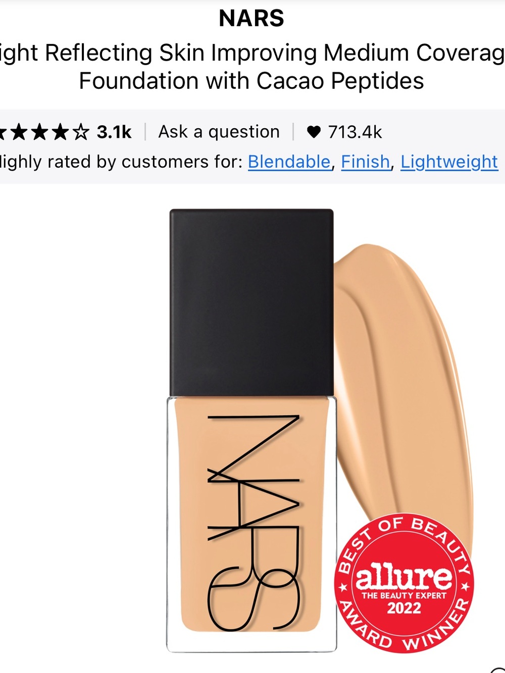 NARS Light Reflecting Foundation Punjab
